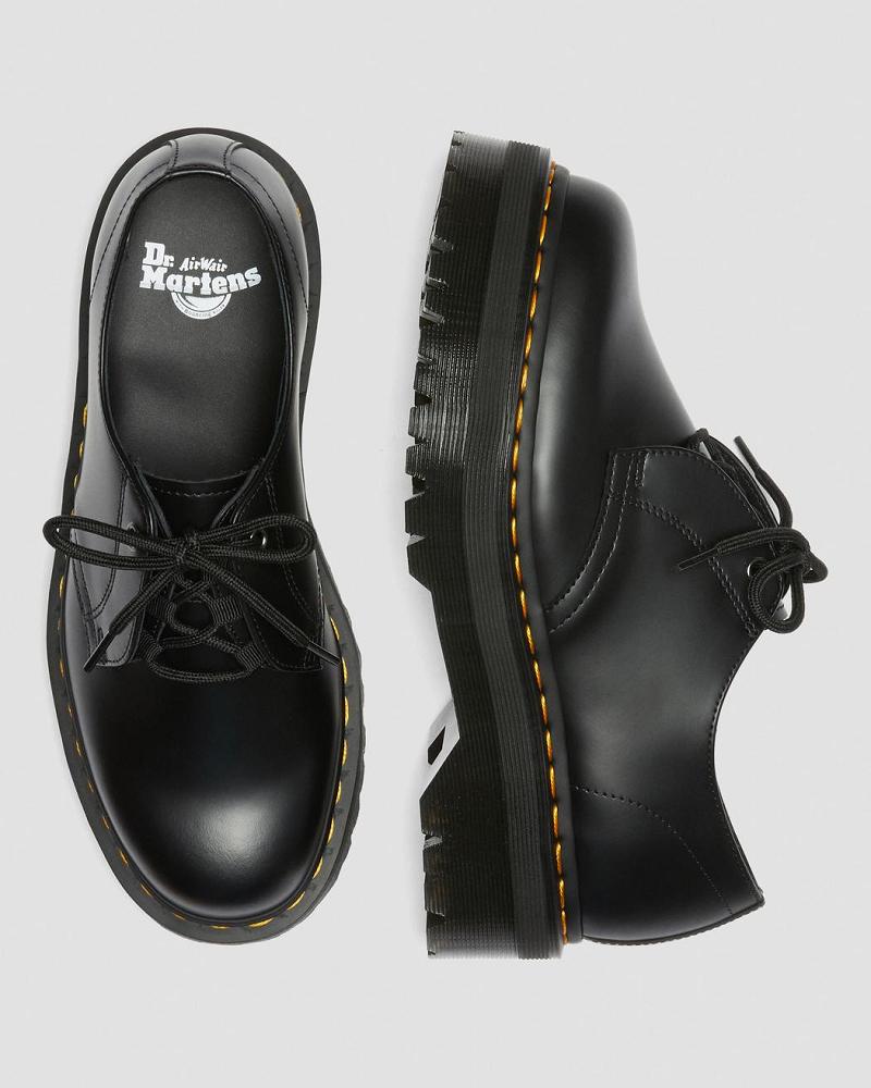 Dr Martens Jarrick Lo Smooth Leren Platform Schoenen Heren Zwart | NL 191RVD